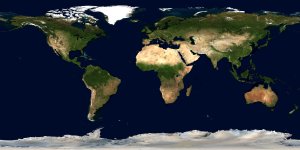 Physical Earth Satellite Map
