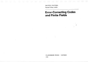 Pretzel O. Error-Correcting Codes and Finite Fields