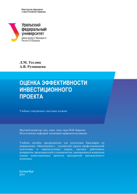 Теслюк Л.М., Румянцева А.В. Оценка эффективности инвестиционного проекта