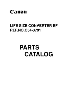 Конвертор Canon LIFE SIZE CONVERTER EF Каталог Деталей (C54-3791)