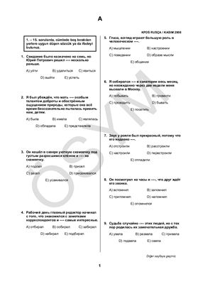 Государственный экзамен по русскому языку в Турции, осень 2008
