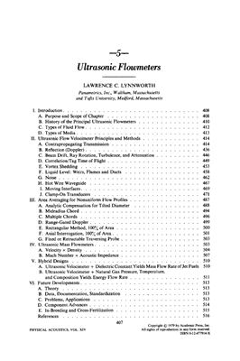 Lawrence C. Lynnworth Ultrasonic flowmeters