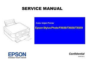 Epson Stylus Photo PX650/TX650/TX659. Service Manual