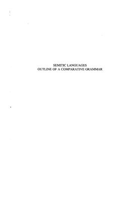 Lipinski E. Semitic languages
