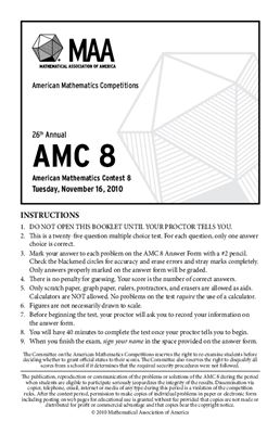 American Mathematics Contest 8 (AMC 8) 2010