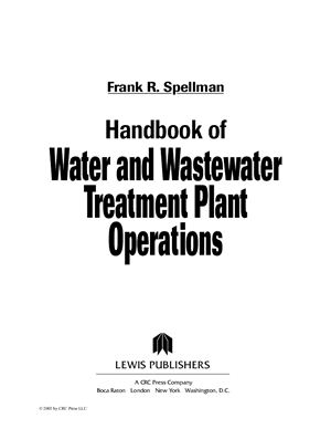 Spellman F. Handbook of Water and Wastewater Treatment Plant Operations
