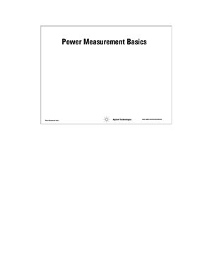 Power Measurement Basics (by Agilent Technology)[Eng]