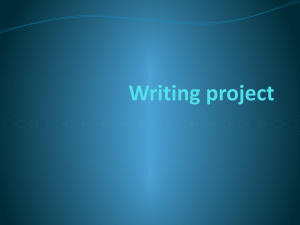 Writing project