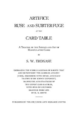 Erdnase S.W. The Expert at the Card Table