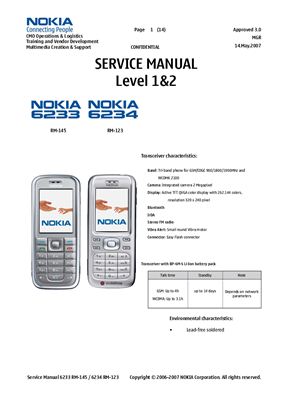 Сотовый телефон Nokia-6233