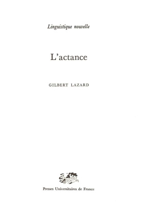 Lazard Gilbert. L'actance