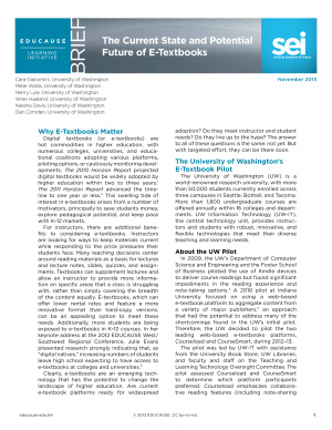 The Current State and Potential Future of E-Textbooks