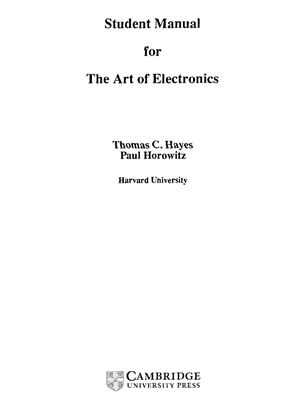 Hayes T.C., Horowitz P. Student Manual For The Art Of Electronics