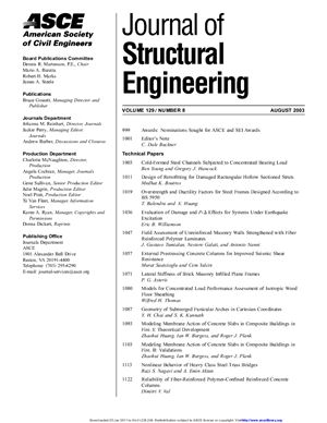 Journal of Structural Engineering 2003 №08