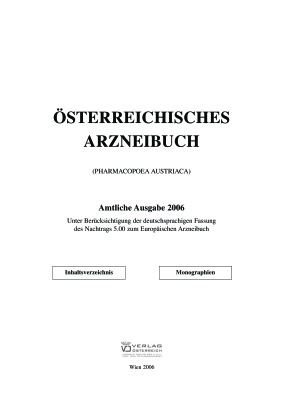 Österreichisches Arzneibuch (Phaemacopoeia Austriaca)