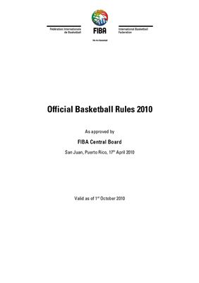 FIBA Official Basketball Rules 2010