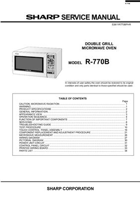 Микроволновая печь SHARP R-770B