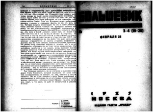Большевик 1925 №3 - 4