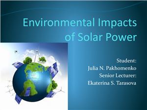 Environment Impacts of Solar Power