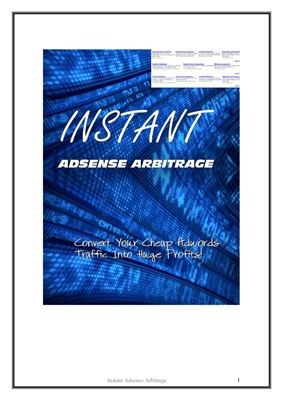 Pearson J. Instant Adsense Arbitrage