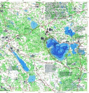 Топографическая карта Нарочанского края (Беларусь Синеокая)