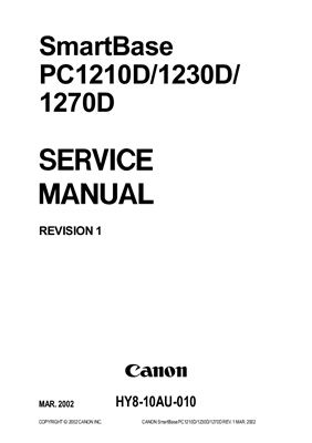 Canon SmartBase PC1210D/1230D/1270D. Service Manual