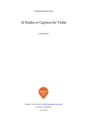 Крейцер Рудольф. 42 этюда для скрипки. 42 Etudes or Caprices for Violin