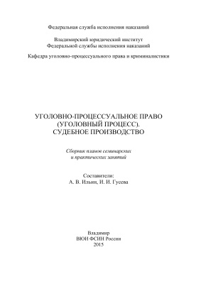 Ильин А.В., Гусева И.И. Уголовно-процессуальное право (уголовный процесс). Судебное производство