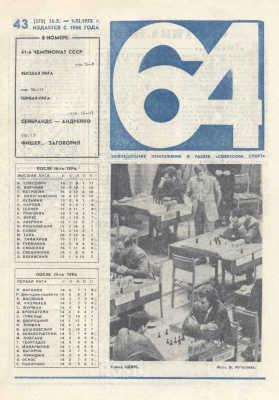 64 - Шахматное обозрение 1973 №43