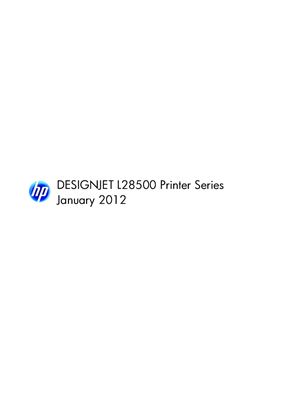 HP DesignJet L28500 Printer Series. Service Manual