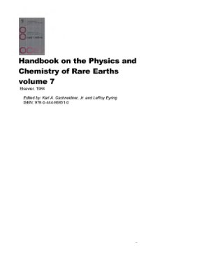 Gschneidner K.A., Jr. et al. (eds.) Handbook on the Physics and Chemistry of Rare Earths. V.07