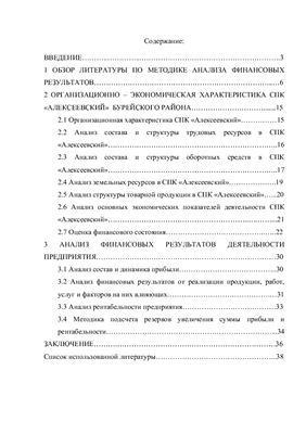 Анализ финансовых результатов СПК Алексеевский за 2007 - 2009гг