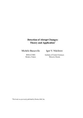 Basseville M., Nikiforov I. Detection of Abrupt Changes: Theory and Application