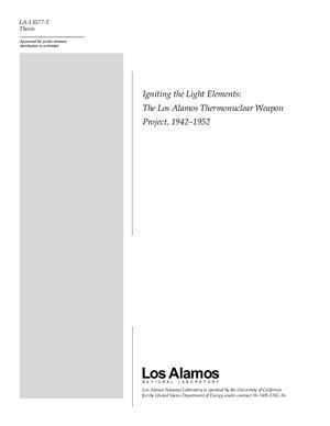 Fitzpatrick A. Igniting the Light Elements: The Los Alamos Thermonuclear Weapon Project, 1942-1952 - (PhD thesis)