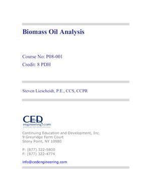 Tyson K. Shaine, e.a. Biomass Oil Analysis: Research Needs and Recommendations