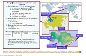 Географическое положение Казахстана