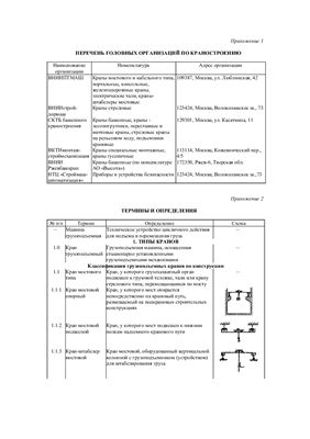 ПБ 10-382-00 Правила устройства и безопасной эксплуатации грузоподъемных кранов (приложения)