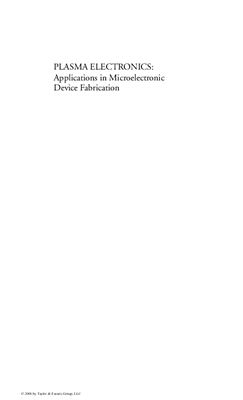 Makabe T., Petrovic Z. Plasma Electronics: Applications in Microelectronic Device Fabrication