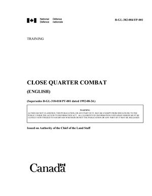 B-GL-382-004/FP-001 Close qufrter combat