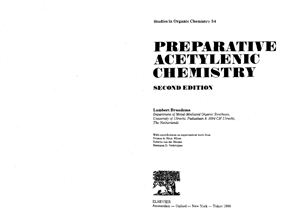 Brandsma L. Preparative Acetylenic Chemistry