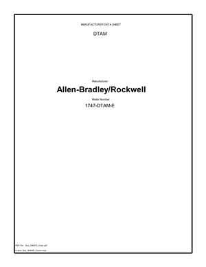 Allen-Bradley/Rockwell. 1747-DTAM-E .Руководство пользователя