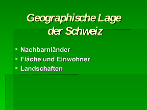 Geographische Lage der Schweiz