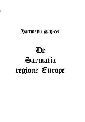Шедель Г. Про європейську область Сарматію