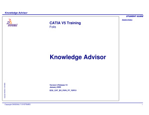 CATIA v5 Knowledge Advisor