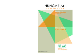 Rapaport E. (ed.) Hungarian Problem Book 1