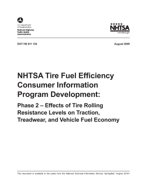 Эффективность топливной системы (NHTSA Tire Fuel Efficiency)