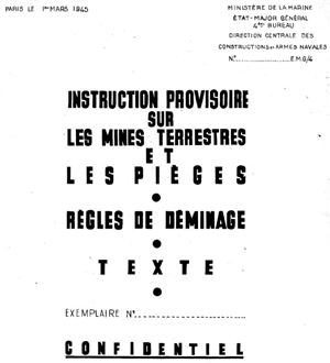 Справочник французской армии по обезвреживанию мин и взрывателей Второй Мировой Войны (instruction provisoire sur les mines terrestresetle)