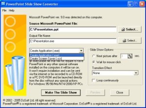 DzSoft PowerPoint Slide Show Converter 3.1 Portable