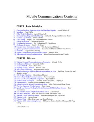 Suthersan S.S. Mobile Communications Contents
