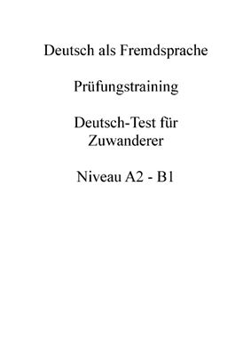 Hartung D. DaF Prüfungstraining. Deutsch-Test für Zuwanderer A2 - B1